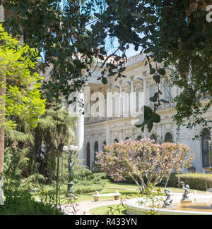 Imposante Sitz von Santiago des Nationalen Kongresses von Chile, im Zentrum von Santiago de Chile, die Hauptstadt und die grösste Stadt in Chile. Stockfoto