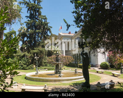 Imposante Sitz von Santiago des Nationalen Kongresses von Chile, im Zentrum von Santiago de Chile, die Hauptstadt und die grösste Stadt in Chile. Stockfoto