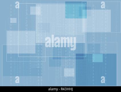 Abstrakter High-Tech-Hintergrund mit Quadraten Stockfoto