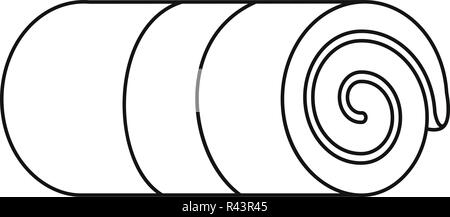 Gerollt Handtuch Symbol. Überblick Abbildung: gerollt Handtuch vektor Symbol für Web Design auf weißem Hintergrund Stock Vektor