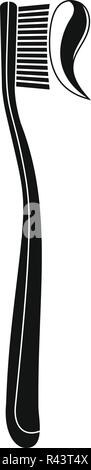 Klassische Zahnbürste Symbol. Einfache Abbildung: klassische Zahnbürste vektor Symbol für Web Design auf weißem Hintergrund Stock Vektor