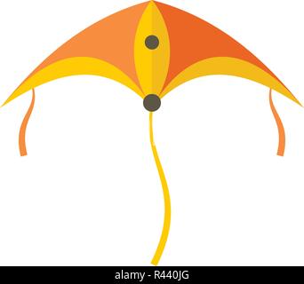 Kunststoff kite Symbol. Flache Darstellung von Kunststoff kite Vektor Symbol für Web isoliert auf weißem Stock Vektor