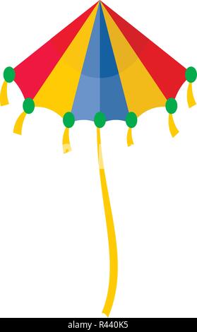 Rainbow kite Symbol. Flache Darstellung von Rainbow kite Vektor Symbol für Web isoliert auf weißem Stock Vektor