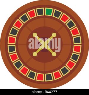 Casino Roulette Symbol. Flache Abbildung: casino roulette vector Symbol für Web isoliert auf weißem Stock Vektor