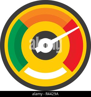 Bunte Dashboard Symbol. Flache Darstellung von bunten Dashboard vektor Symbol für Web isoliert auf weißem Stock Vektor