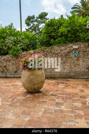 Garten Ecke in Grasse, Südfrankreich, ist berühmt für seine Parfümindustrie Stockfoto