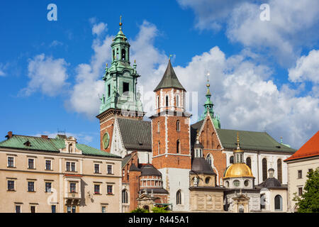 Polen, Krakau, Kathedrale auf dem Wawel - Die königliche Archcathedral Basilika des heiligen Stanislaus und Wenzel. Stockfoto