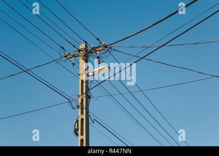 elektrische Leitungen Stockfoto