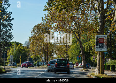 Rom, Italien, 18.Oktober 2018. Straße in Rom, Italien. Rom geordnet als die 14. die meistbesuchte Stadt der Welt (2016). Stockfoto