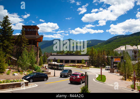 Vail, Colorado, USA - Juli 16,2013: Die Vail ist ein in Eagle County, Colorado Vail ist eine kleine Stadt am Fuß des Vail Mountain, Stockfoto