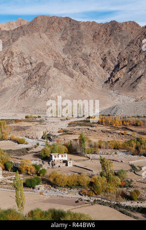 Leh-Dörfchen im nördlichen Indien Stockfoto