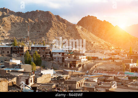 Leh Stadt im nördlichen Indien Stockfoto