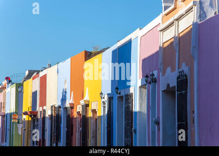 bunte Häuser in campeche Stockfoto