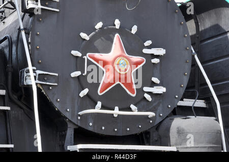 Stern auf der Lokomotive Stockfoto