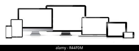 Moderne digitale Tech gerät Sammlung Stockfoto