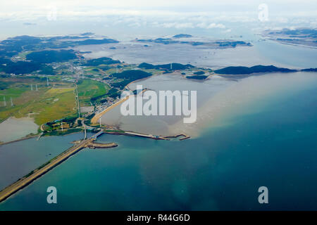 Luftaufnahmen von Südkorea island Stockfoto