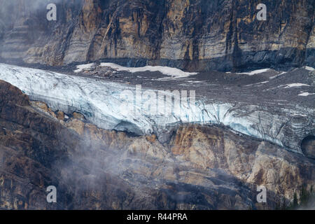 Die Krähen Fuß Gletscher in den kanadischen Rockies Stockfoto