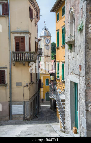 Labin ist eine Stadt in der Grafschaft Istrien, Kroatien. Stockfoto