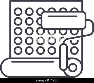 Tapezieren Symbol Leitung Konzept. Tapezieren Vector Linear Abbildung, Symbol, Zeichen Stock Vektor
