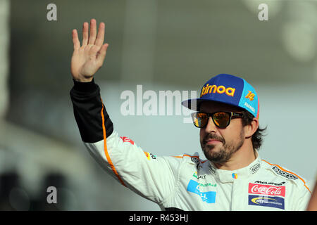Abu Dhabi, VAE. 25. November 2018. Abu Dhabi, UAE, 25. November 2018. Sport Formel 1 Grand Prix von Abu Dhabi 2018 Im Pic: Fernando Alonso (ESP) McLaren MCL 32 Credit: LaPresse/Alamy Live News Credit: LaPresse/Alamy leben Nachrichten Stockfoto