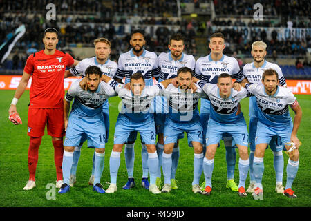 Rom, Italien, 25. November 2018. Foto Fabrizio Corradetti/LaPresse 23 settembre 2018 Roma, Italia sport calcio Lazio vs Mailand - Campionato di calcio Serie A TIM 2018/2019 - Stadio Olimpico. Nella Foto: Formazione Latium Foto Fabrizio Corradetti/LaPresse September 23, 2018 Rom, Italien Sport Fussball Lazio Genua - Italienische Fußball-Liga einen TIM 2018/2019 - Olympiastadion vs. In der Pic: Lazio teams Credit: LaPresse/Alamy Live News Credit: LaPresse/Alamy Live News Credit: LaPresse/Alamy leben Nachrichten Stockfoto