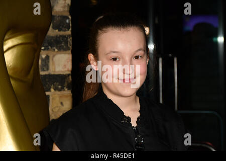 Bella Ramsey arrivers bei der BAFTA Awards 2018 Kinder im Ringlokschuppen am 25. November 2018, London, UK. Stockfoto