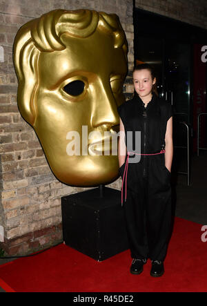 Bella Ramsey arrivers bei der BAFTA Awards 2018 Kinder im Ringlokschuppen am 25. November 2018, London, UK. Stockfoto