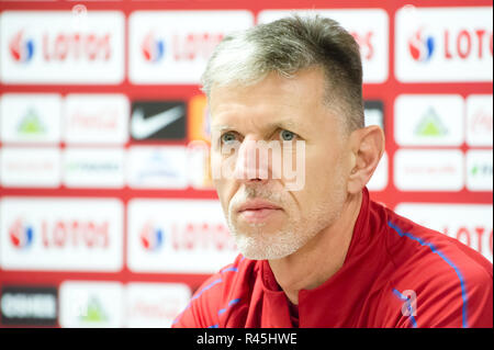 Jaroslav Šilhavý, Manager der Tschechischen Nationalmannschaft, in Danzig, Polen. 14. November 2018 © wojciech Strozyk/Alamy Stock Foto Stockfoto