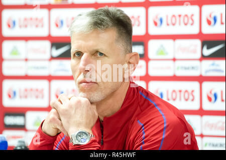 Jaroslav Šilhavý, Manager der Tschechischen Nationalmannschaft, in Danzig, Polen. 14. November 2018 © wojciech Strozyk/Alamy Stock Foto Stockfoto