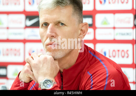 Jaroslav Šilhavý, Manager der Tschechischen Nationalmannschaft, in Danzig, Polen. 14. November 2018 © wojciech Strozyk/Alamy Stock Foto Stockfoto
