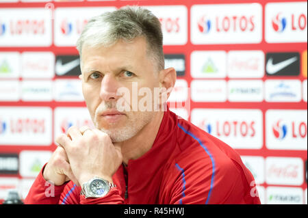 Jaroslav Šilhavý, Manager der Tschechischen Nationalmannschaft, in Danzig, Polen. 14. November 2018 © wojciech Strozyk/Alamy Stock Foto Stockfoto