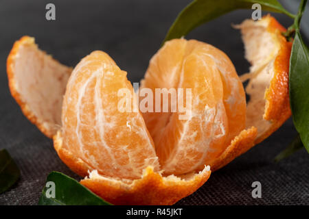 Eine Nahaufnahme der köstlichen Tangerine Stockfoto