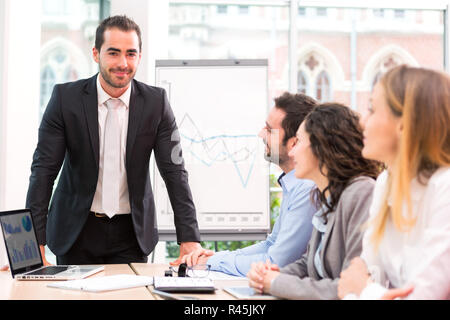 Chef Position ein Wiedersehen mit Partnern Stockfoto