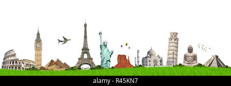 Abbildung: berühmte Denkmal auf grünem Gras Stockfoto