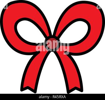 Zierschleife Symbol auf weißem Hintergrund, Vector Illustration Stock Vektor