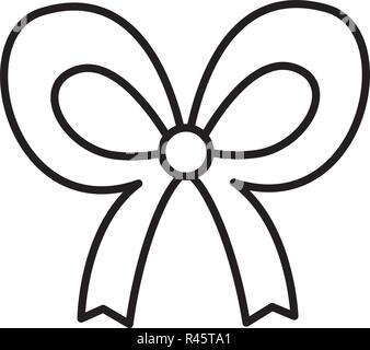 Zierschleife Symbol auf weißem Hintergrund, Vector Illustration Stock Vektor
