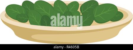 Spinatblätter Symbol. Flache Darstellung der spinatblätter Vektor Symbol für Web isoliert auf weißem Stock Vektor