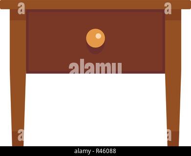 Holz Nachttisch Symbol. Flache Darstellung von Holz Nachttisch vektor Symbol für Web isoliert auf weißem Stock Vektor