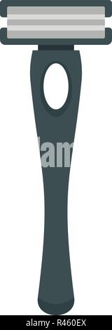 Schwarzer Mann razor Symbol. Flache Darstellung von schwarzer Mann razor Vektor Symbol für Web isoliert auf weißem Stock Vektor