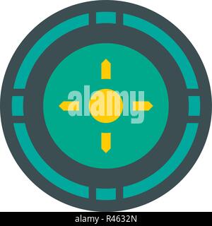 Fadenkreuz Zielsymbol. Flache Darstellung der strichplatte Zielvektor Symbol für Web isoliert auf weißem Stock Vektor