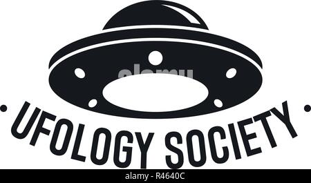 Die ufologie Gesellschaft Logo. Einfache Abbildung der Ufologie Gesellschaft vektor Logo für Web Design auf weißem Hintergrund Stock Vektor