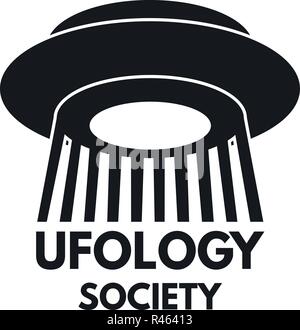 Die ufologie Gesellschaft fan Logo. Einfache Abbildung der Ufologie Gesellschaft fan Vector Logo für Web Design auf weißem Hintergrund Stock Vektor