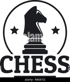 Schach Sport Logo. Einfache Abbildung von Schach Sport vektor Logo für Web Design auf weißem Hintergrund Stock Vektor