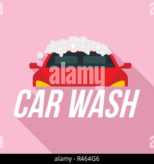 Schaum car wash Logo. Flache Darstellung der Schaum car wash Vektor Logo für Web Design Stock Vektor