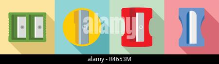 Spitzer Icon Set. Flache Satz von Spitzer Vector Icons für Web Design Stock Vektor