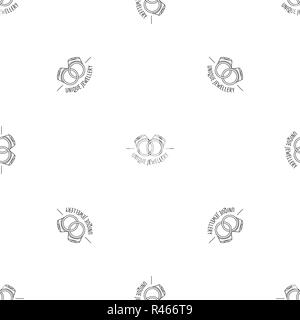 Einzigartige Ringe Schmuck Muster nahtlose Vektor wiederholen Geometrische für jede Web Design Stock Vektor