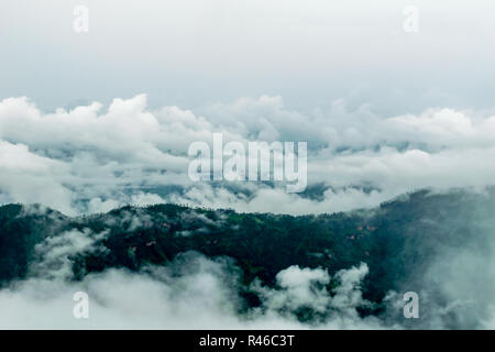 Regen in den Bergen, Binsar Stockfoto