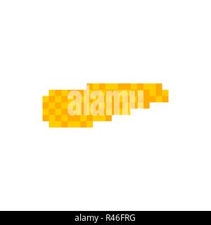 Pankreas pixel Art menschliche innere Organe 8 Bit. Pixelate Anatomie 16 Bit. Alte spiel computer Grafik Stil Stock Vektor