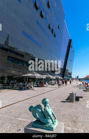 Der Schwarze Diamant, moderne Erweiterung der Königlichen Bibliothek (Det Kongelige Bibliotek), Slotsholmen, Kopenhagen, Seeland, Dänemark Stockfoto