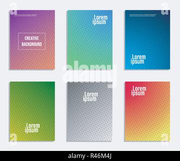 Minimal und modernen Cover Design. Set mit geometrischen Muster Hintergrund Stock Vektor